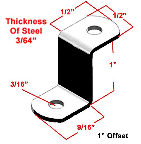 888 Corp 1" Canvas Offset Clips Extra Heavy Duty with Screws 20 Pack - Image 3