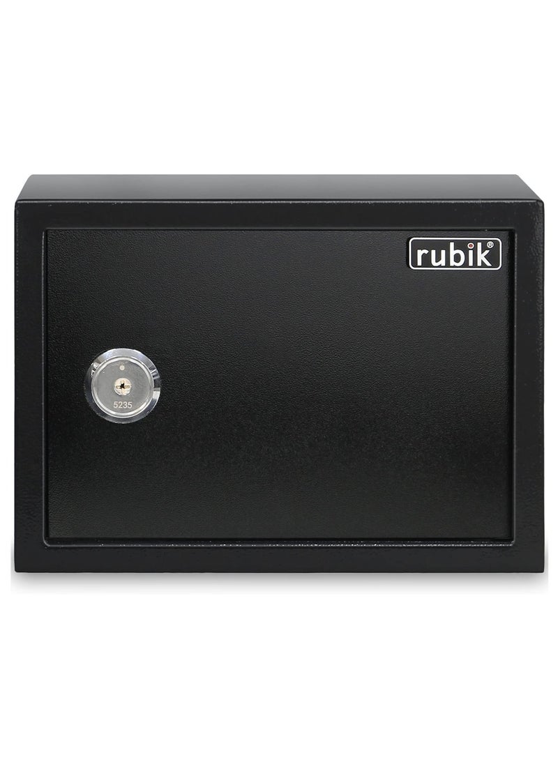 Rubik Key Operated Safe Box, A4 Document Size Locker for Home Office Cash Passport Jewelry Security RB25KCN (Size, 25x35x25cm) Black  - Image 5