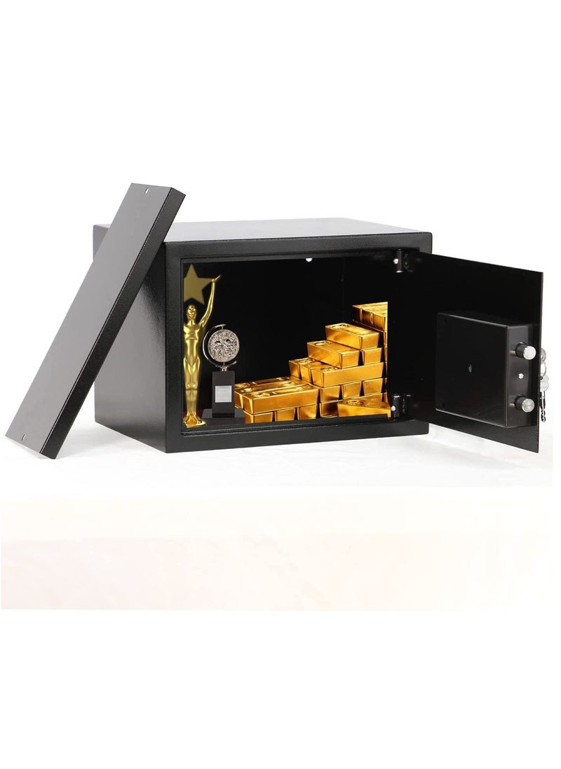 Rubik Key Operated Safe Box, A4 Document Size Locker for Home Office Cash Passport Jewelry Security RB25KCN (Size, 25x35x25cm) Black  - Image 4