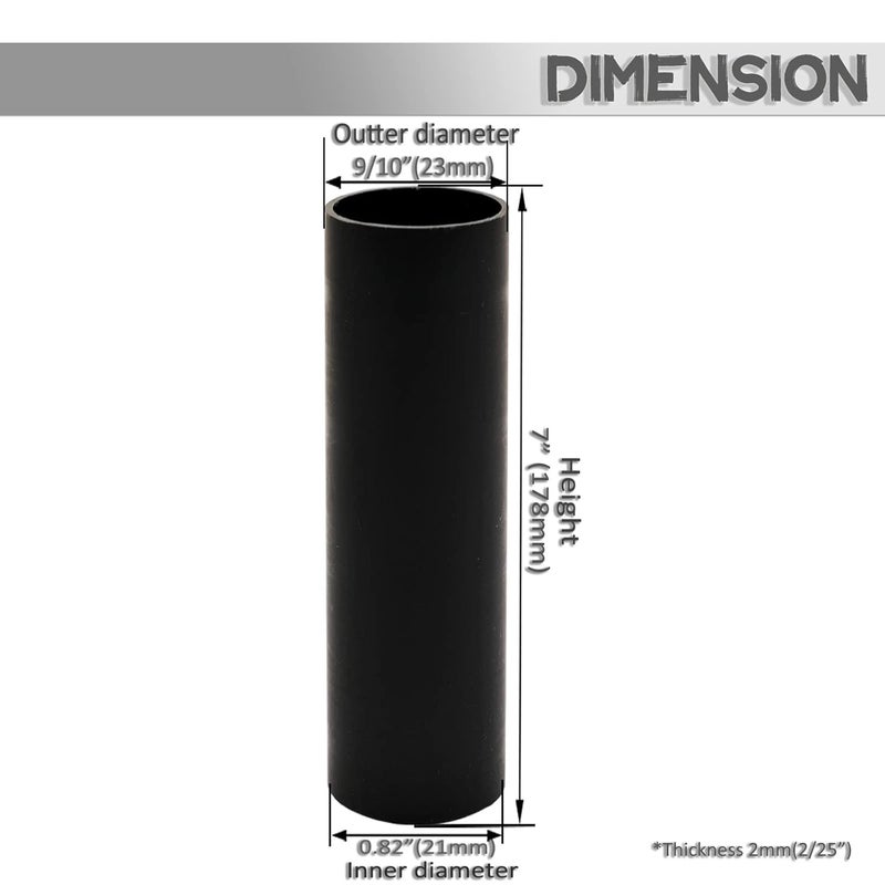 GooChan 2 3 4 6 7 Inch Black Plastic Candle Cover Sleeves,Chandelier Socket Sleeves,Candelabra Base E12 Socket Covers Set of 12 (7-Inch Long / 12-Pack) - Image 2