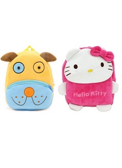 Blue Tree blue tree Kids School Bag Soft Plush Backpack Cartoon Bags Mini Travel Bag for for Girls Boys Toddler Baby Cute Dog & Kido Hello Kitty  - Image 1