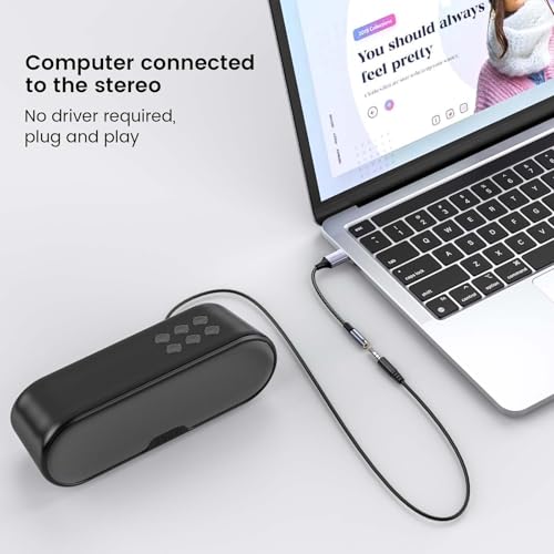 MOSWAG USB to Audio Jack Adapter 0.65Feet/20cm, External Sound Card Jack Audio Adapter with 3.5mm Aux Stereo Converter Compatible with Headset, PC, Laptop, Linux, Desktops, PS4 and More Device - Image 5
