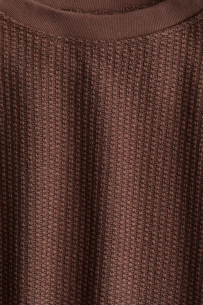 H&M Textured-knit T-shirt