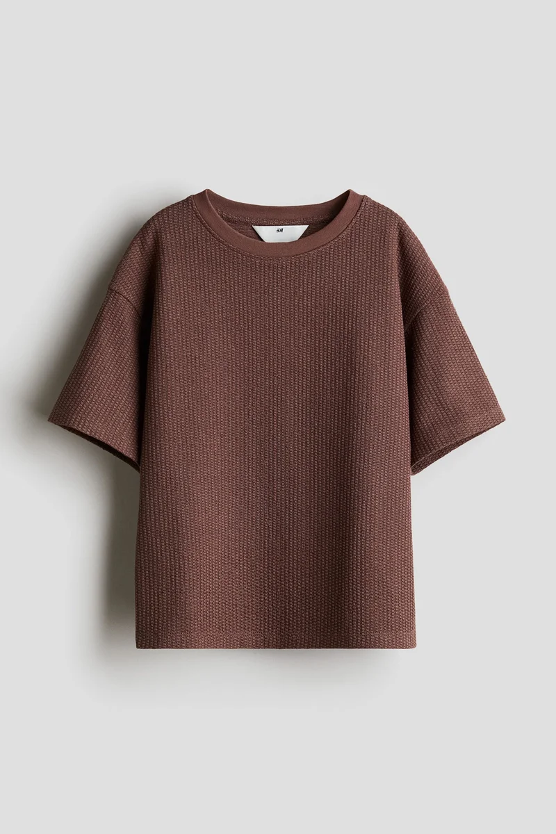 H&M Textured-knit T-shirt