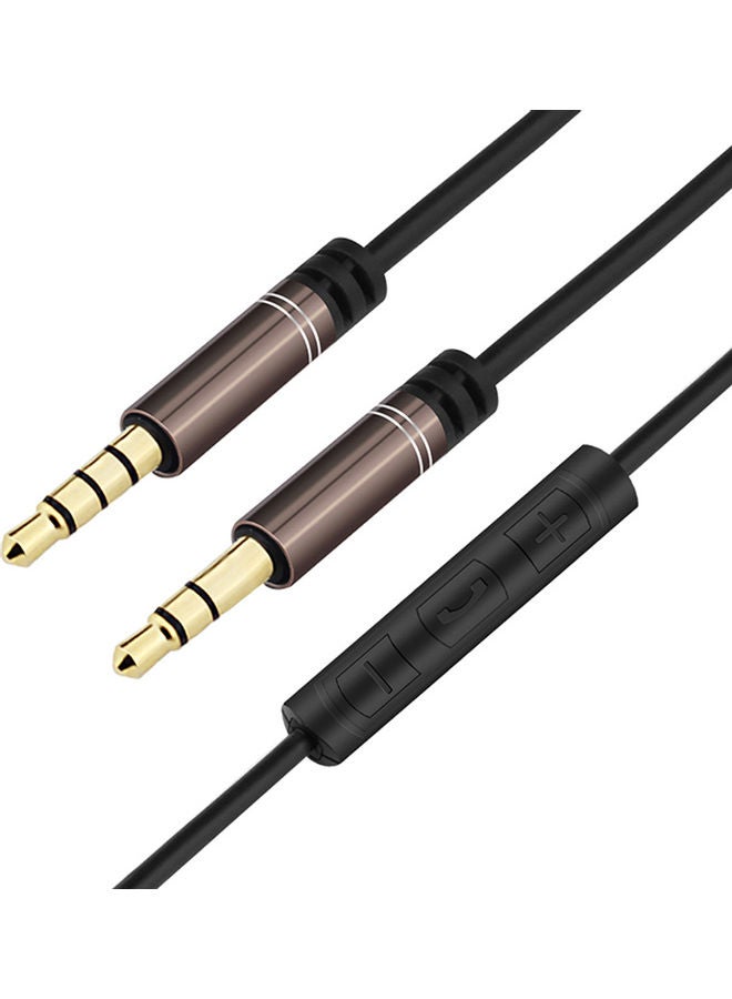 NIBEMINENT 3.5mm Male Volume Control AUX Audio Adapter Cable with Mic for Speaker Headphone Black Blue  - Image 3