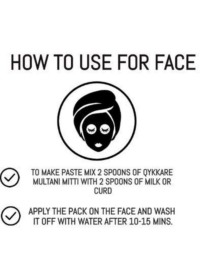 QYKKARE Multani Mitti For Face Pack (100Gm X 2 = 200 Gm)  - Image 5
