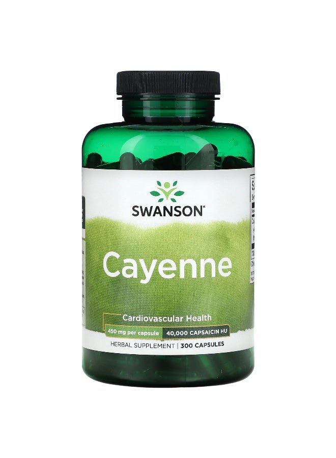 Swanson, Cayenne, 450 mg, 300 Capsules - Image 1