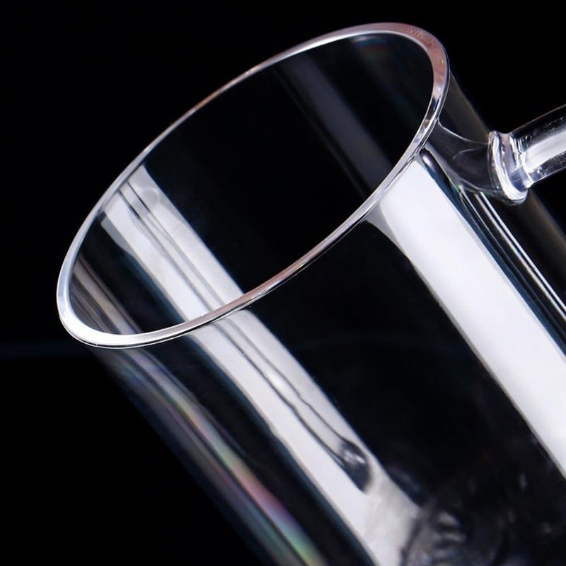 Komost 24oz Plastic Beer Mugs with Handle Set of 2, Reusable Clear Beer Stein Drinking Cups for Party Bar Home Hotel - Perfect for Whiskey Juice Cocktail Beverages - Image 3