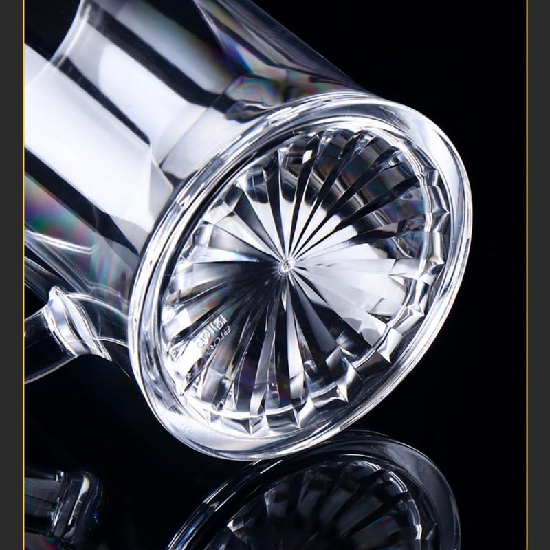 Komost 24oz Plastic Beer Mugs with Handle Set of 2, Reusable Clear Beer Stein Drinking Cups for Party Bar Home Hotel - Perfect for Whiskey Juice Cocktail Beverages - Image 4