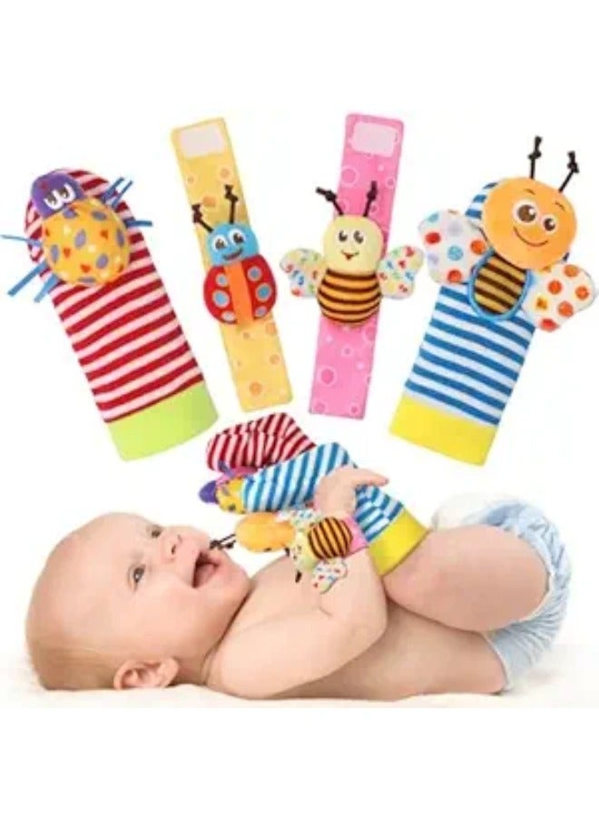 NIBEMINENT Baby Rattles Toys for 0-12 Month, Infant Girl Boy Toys for Babies 3-6 Months, Newborn Hand & Foot Toys for 0 to 9 Months, Baby Shower Gifts Set with Wrist Rattle Socks  - Image 2