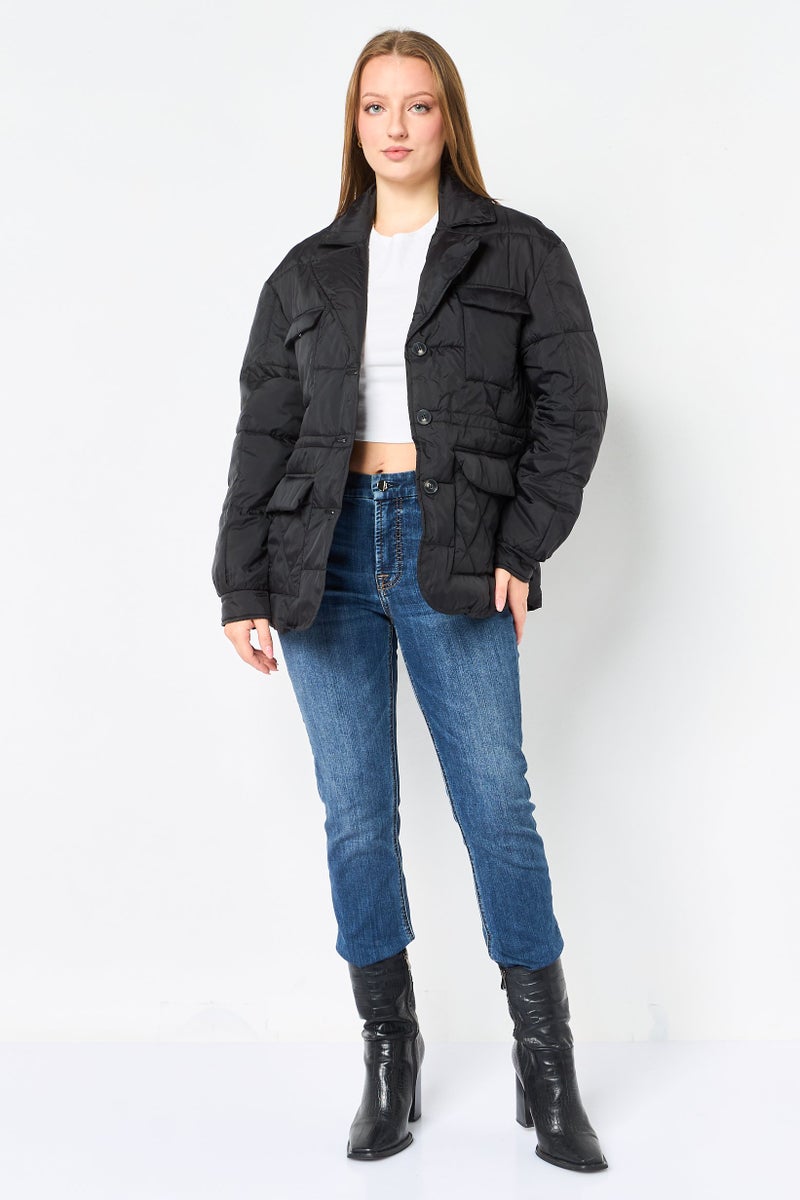 Andrew Marc Women Quilted Puffer Jacket, Black - Image 3