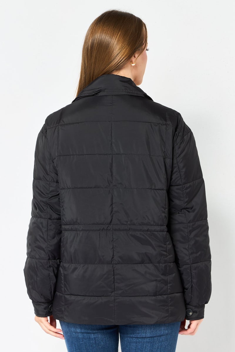 Andrew Marc Women Quilted Puffer Jacket, Black - Image 2