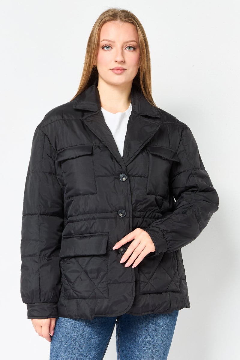 Andrew Marc Women Quilted Puffer Jacket, Black - Image 1