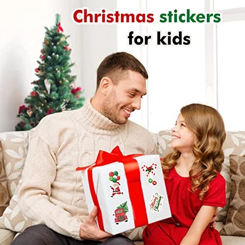 Rousrie Merry Christmas Stickers (Pack of 50) for Craft, Gift Packaging, Wall Decorations, Attractive Vinyl Stickers for Kids - Image 5