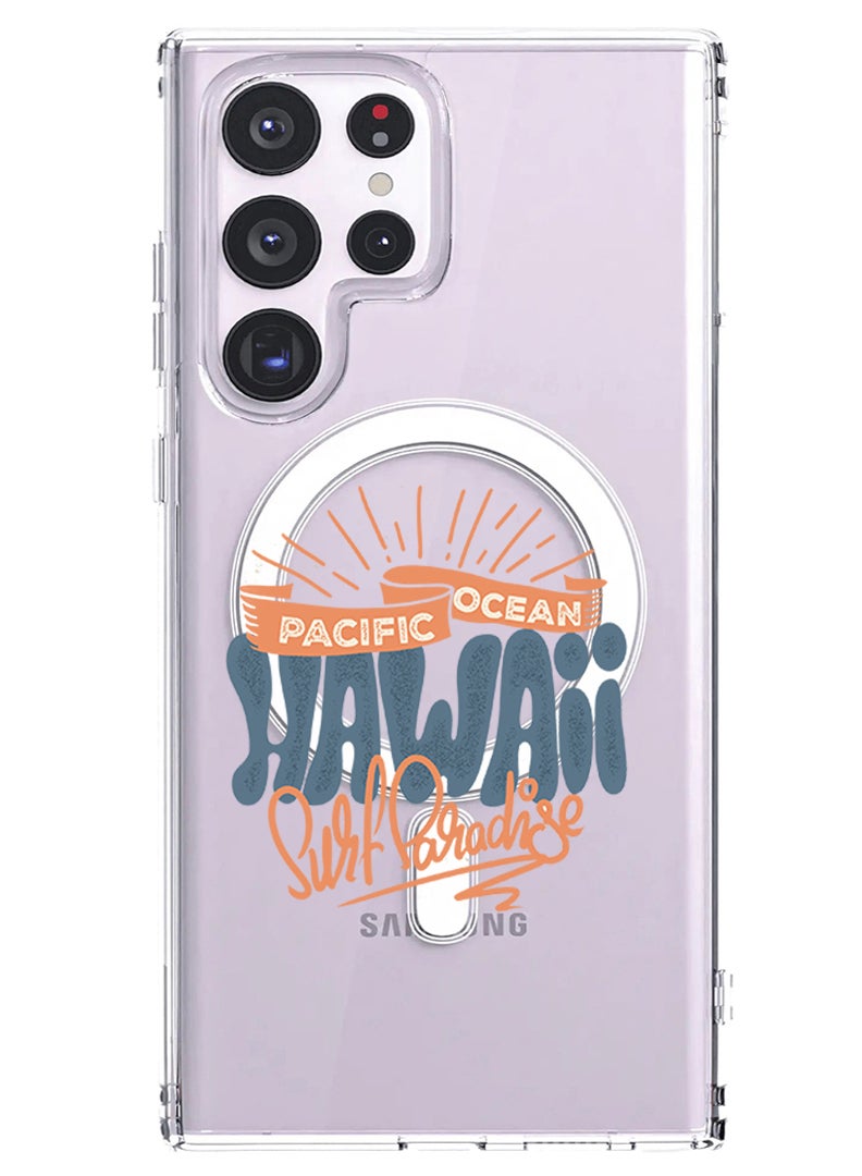 Theodor Magnetic Case for Samsung Galaxy S23 Ultra 6.8-inch Compatible with MagSafe Wireless Charging, Shockproof Phone Bumper Cover Hawaii Surf Paradise Pacific copy - Image 1