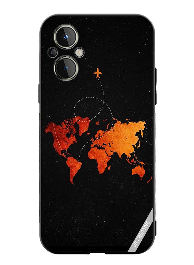 VR CREATIVE Protective Case Cover For OnePlus Nord N20 5G Travel Map Design Multicolour - Image 1