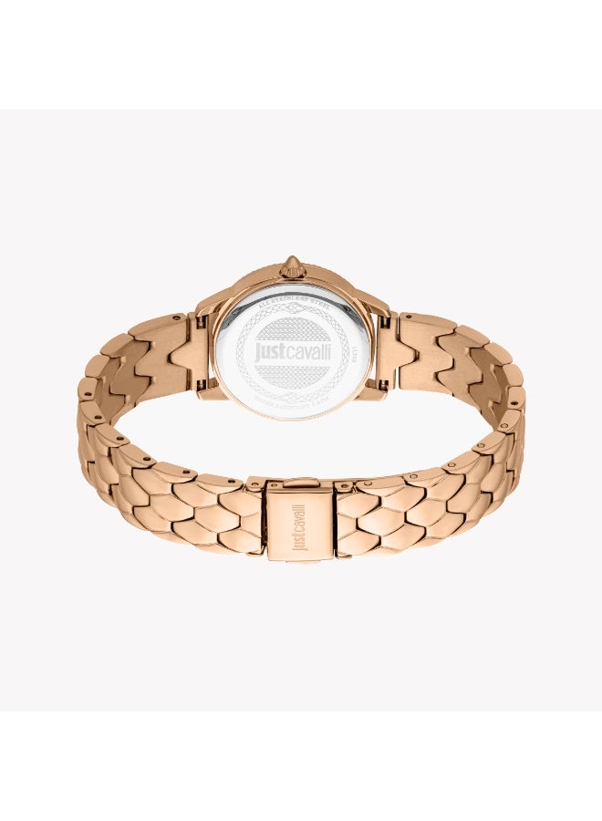 جاست كافالي جاست كافاللي JC1L258M0255 وردي ذهبي متألق - ساعة أنيقة للنساء - Image 3
