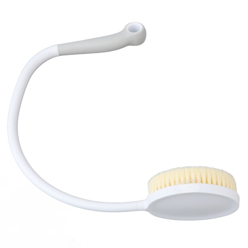 Curved Back Scrubber: U Shaped Long Curved Handle, Soft Bristles, Easy Grip - Bendable, Suspend Dry Bath Brush for Elderly, Pregnant Women, Mobility Impaired Users - Image 1