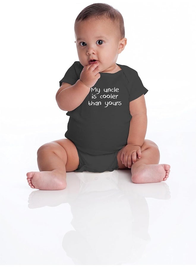 Funnwear My Uncle is Cooler Than Yours - Funny Baby Essentials Bodysuit - Newborn Clothes Baby Romper (6 Months, Black) - Image 5