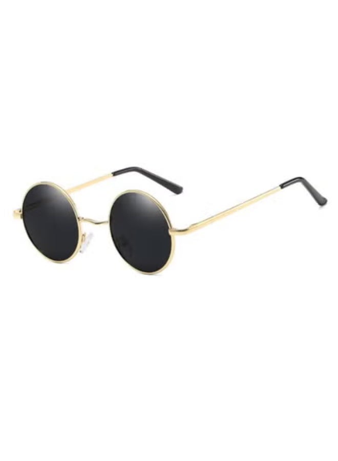 Retro Round Polarized Sunglasses - Circle Metal Hippie Shades UV400 Protection - Image 2