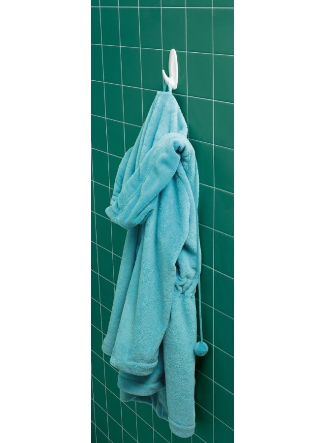 Command Bath Designer Large Hook White color, 1 Hook+2 Strips/ pack - Image 1
