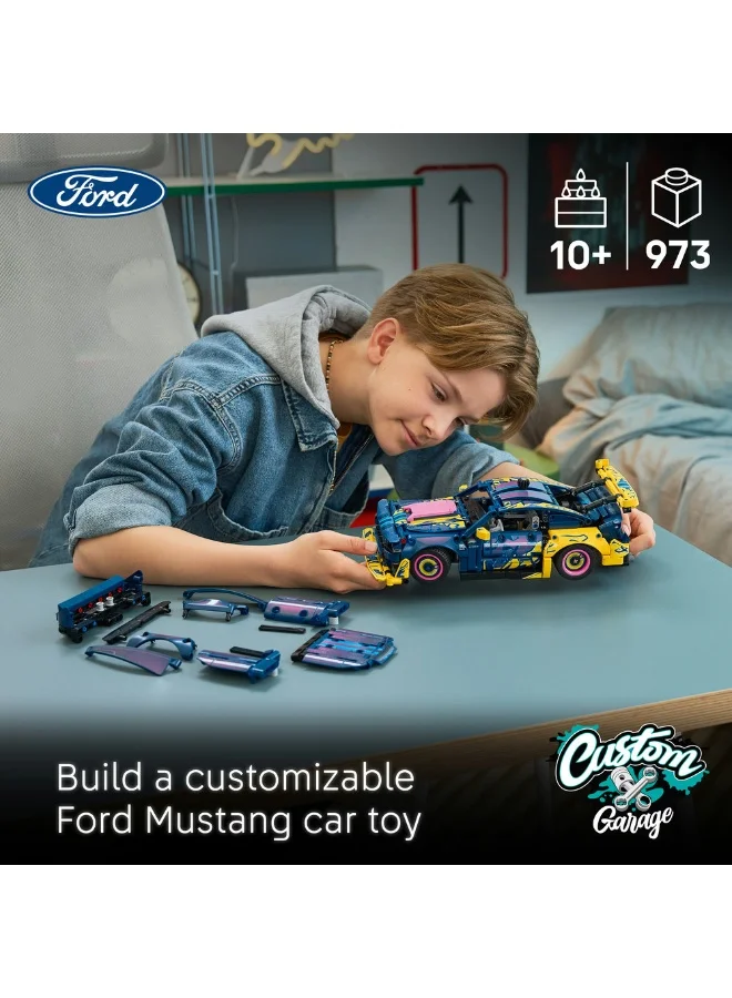 ليغو ‏تكنيك سيارة Ford Mustang GT من مرآب التخصيص، لعبة بناء للأطفال بعمر ١٠ سنوات وأكثر (٩٧٣ قطعة) 42236