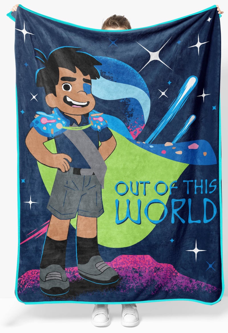 Jay Franco Plush Throw Blanket - 46"" x 60"" Inch Cartoon Kids Soft & Cozy Fleece Throw for Bedroom & Couch D?cor  Official Licensed Product  Blue - Elio - Image 1