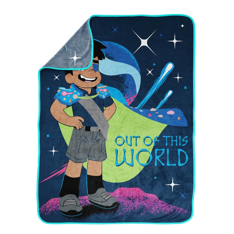 Jay Franco Plush Throw Blanket - 46"" x 60"" Inch Cartoon Kids Soft & Cozy Fleece Throw for Bedroom & Couch D?cor  Official Licensed Product  Blue - Elio - Image 5