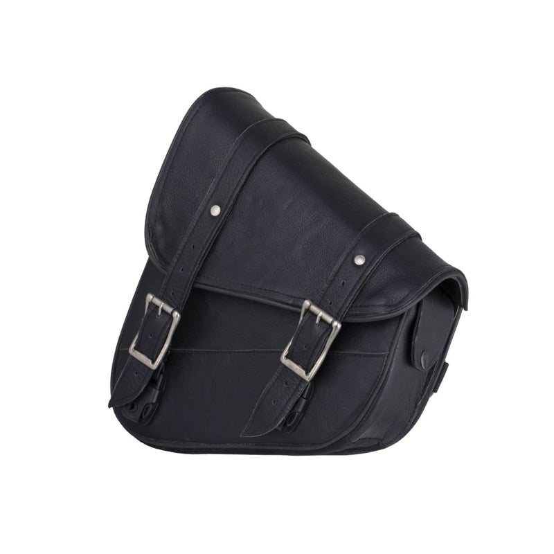 GARGOYLE BELLS Motorcycle Saddle Bags Solo Swing Arm Bag For Sportster Softail PVC Waterproof Motorcycle Luggage Bags for Motorcycle or Bike Left Side Black PVC