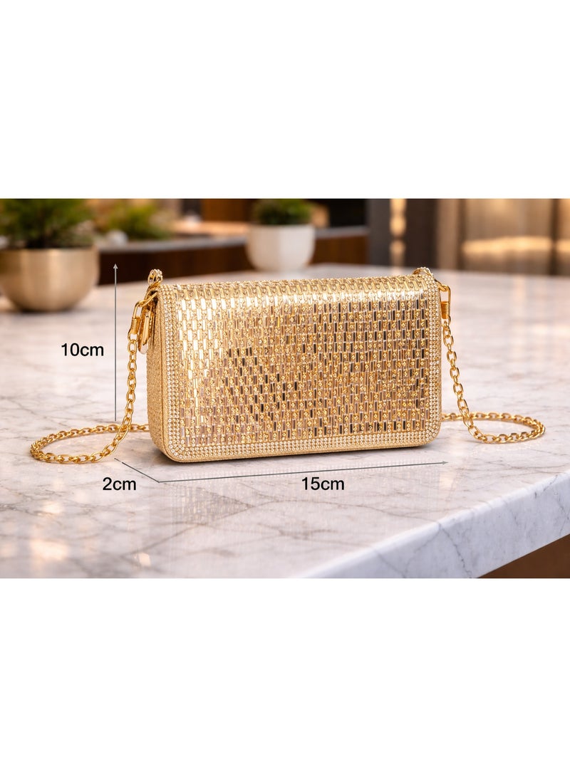 Women’s Small Clutch Wallet with Zipper – Elegant Hand & Shoulder Evening Bag for Special Occasions - Image 3