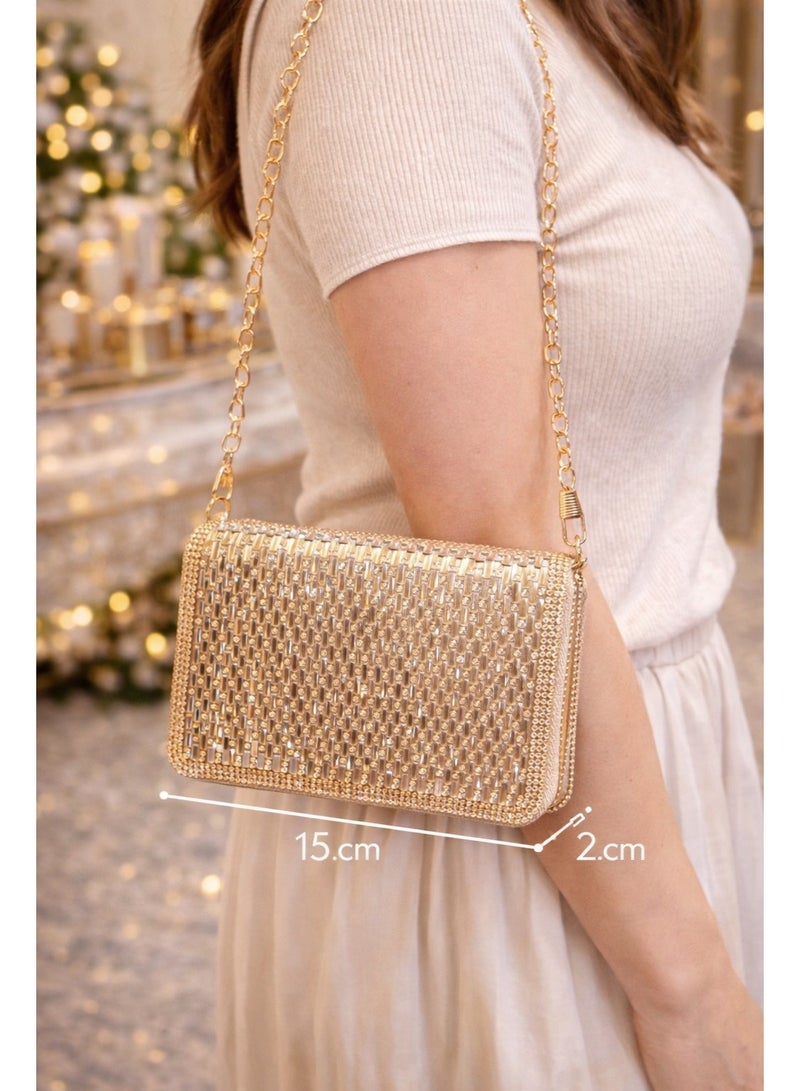 Women’s Small Clutch Wallet with Zipper – Elegant Hand & Shoulder Evening Bag for Special Occasions - Image 4