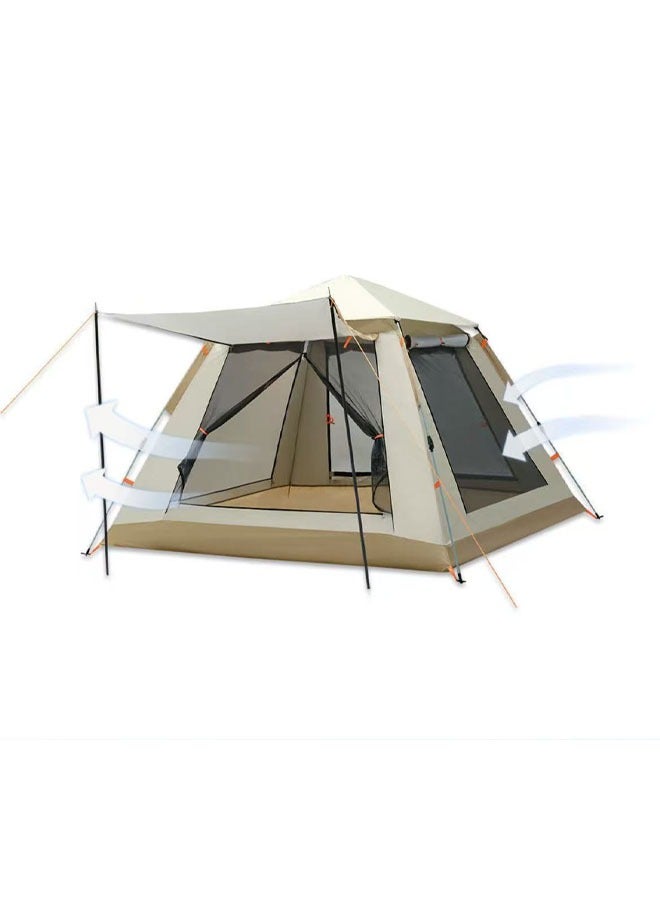 founder Camping Tent, 3-5 Person Family Automatic Instant Tent With Carry Bag, Foldable Outdoor Tent with Mesh Windows 2 Doors, Waterproof Windproof Pop Up Tent for Camping, Hiking - Image 1
