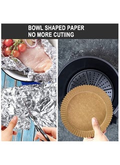 UrbanEssentia Premium Disposable Air Fryer Paper Liner, 100pcs (20cm, 7.9inch), Food Grade Parchment Paper, Heat Resistant Baking Paper, Greaseproof, Waterproof, Non stick, Airfryer Paper for Baking, Frying, Roasting  - Image 4