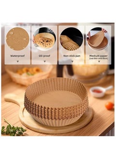 UrbanEssentia Premium Disposable Air Fryer Paper Liner, 100pcs (20cm, 7.9inch), Food Grade Parchment Paper, Heat Resistant Baking Paper, Greaseproof, Waterproof, Non stick, Airfryer Paper for Baking, Frying, Roasting  - Image 3