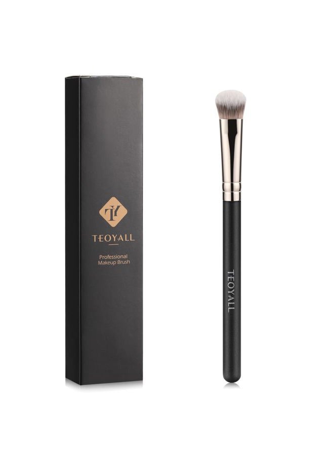 TEOYALL Under-Eye Concealer Brush, Small Flat Angled Synthetic Bristles Flawless Coverage Multitask Brush with Liquid Cream Powder - Image 1