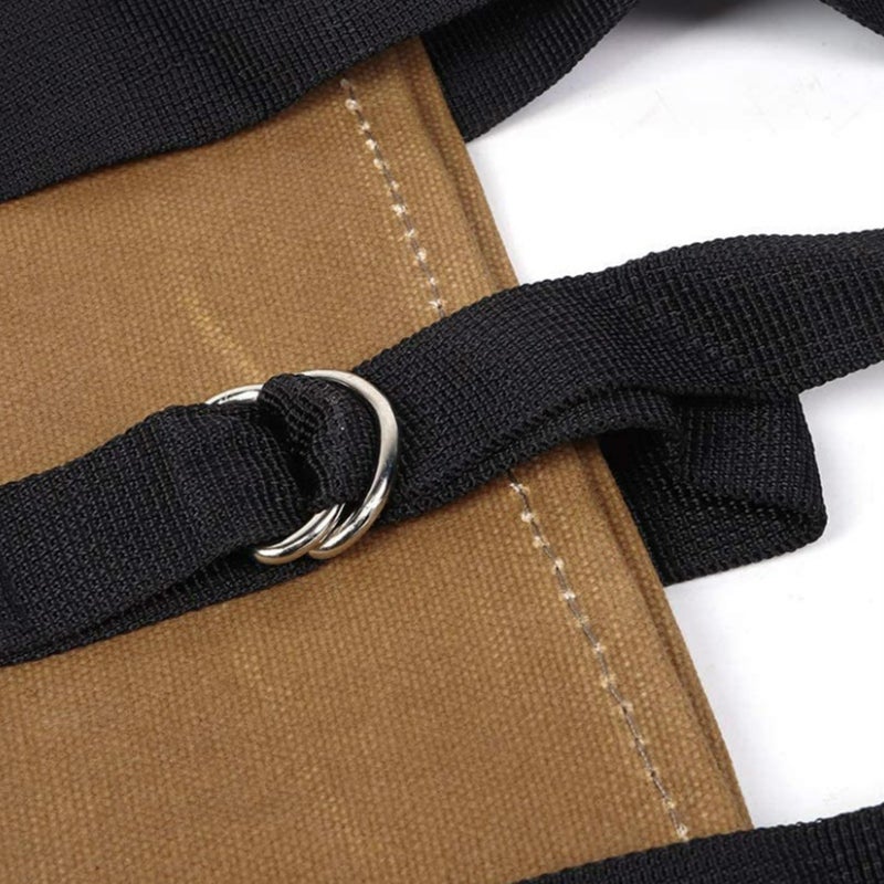 Firewood Carrier Wood Carring Bag with Handles Durable Waxed Canvas Log Carrier Large Log Tote Bag Firewood Holder for Camping Indoor 39 X 16 Inch - Image 5