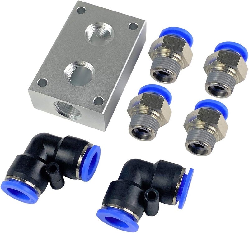 Primefit PCKIT6  Push to Connect SplitterManifold Block Assembly with 6 Fittings - Image 2