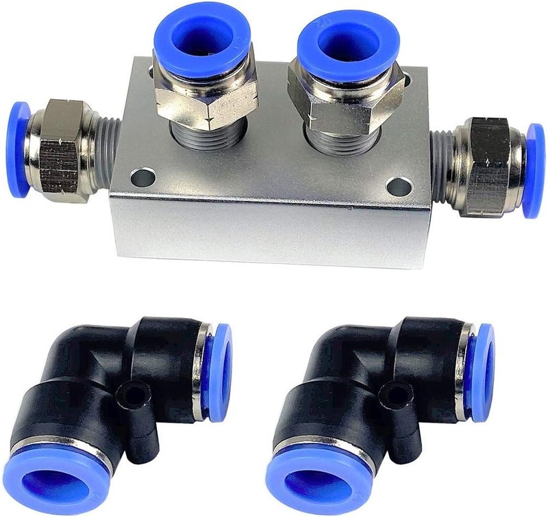 Primefit PCKIT6  Push to Connect SplitterManifold Block Assembly with 6 Fittings - Image 1