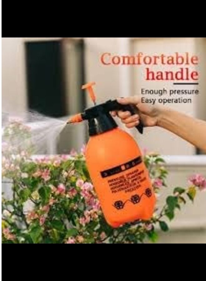 ABBASALI Handheld Garden Sprayer, 2L Portable Pressurized Sprayer One Hand Pressure Bottle, Adjustable Nozzle, Use with Water Chemicals With Rubber Glove  - Image 2