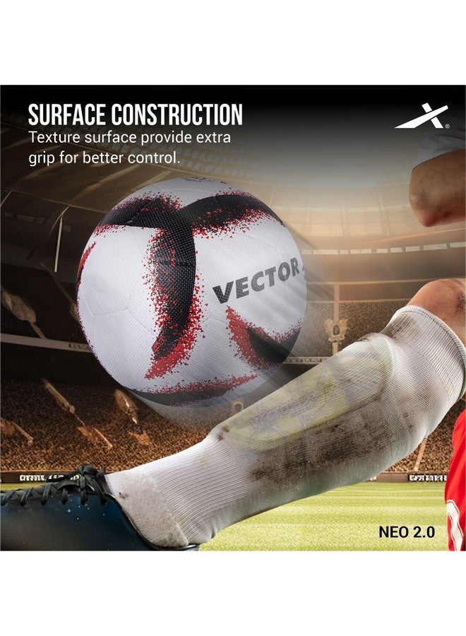 Vector X Neo 2.0 Synthetic Rubber Moulded Indoor/Outdoor Football with Butyl Bladder, White-Black, Size 5, Suitable for Match and Training for Adults 15+ Years - Image 3