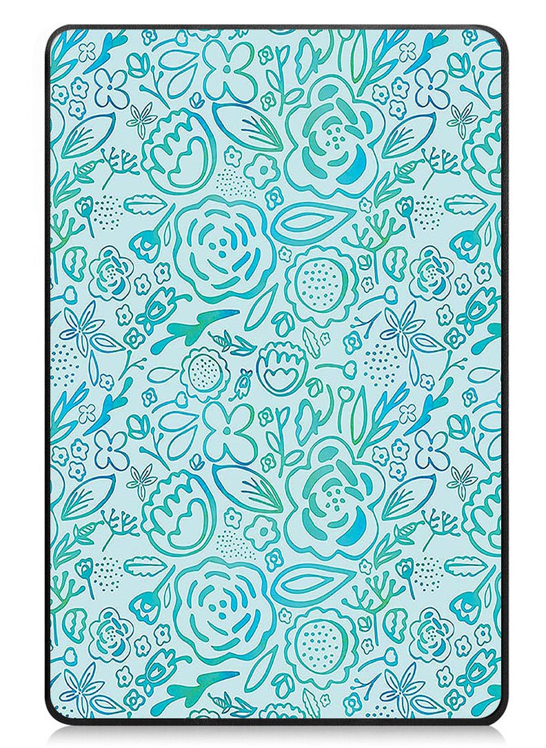 Protective Flip Case For Apple iPad Air 13 (2024) With Trifold Stand Auto Wake Sleep Shockproof Cover Floral pattern