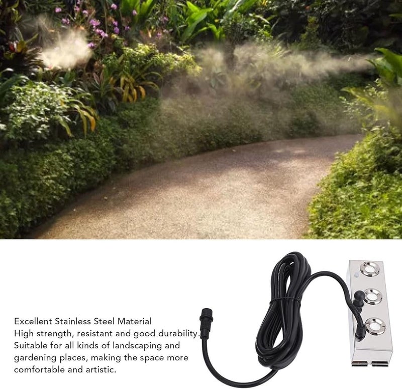 Ultrasonic Fogger Humidifier 3 Heads 36V Stainless Steel IP67 Low Noise 3M Cable - Image 3