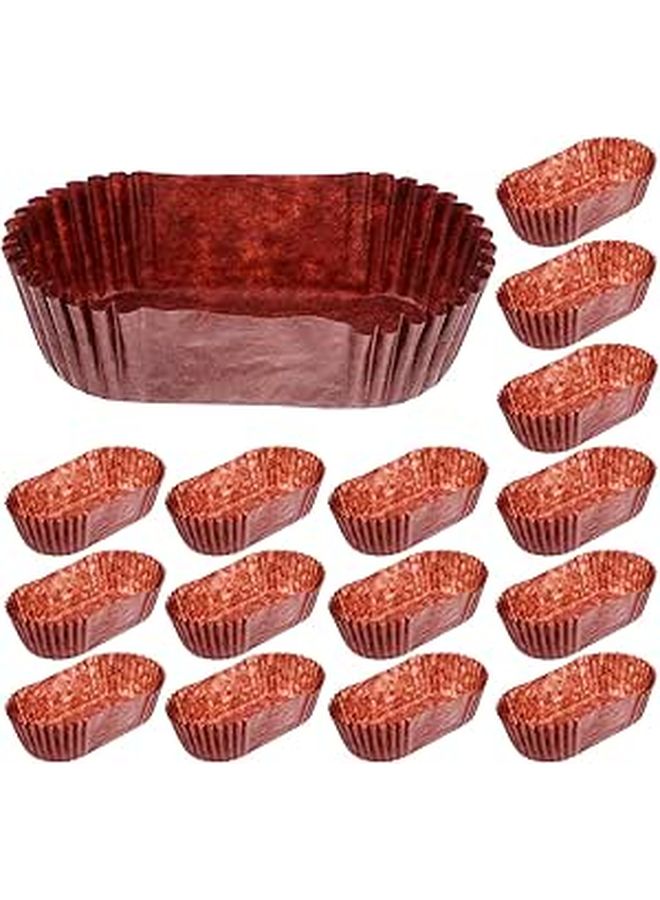 Grease Proof Oval Cake Paper Cups Chocolate 1000pcs Boat Shape Baking Liners Muffin Bread - Image 1