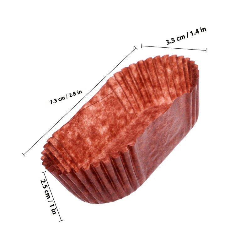 Grease Proof Oval Cake Paper Cups Chocolate 1000pcs Boat Shape Baking Liners Muffin Bread - Image 3