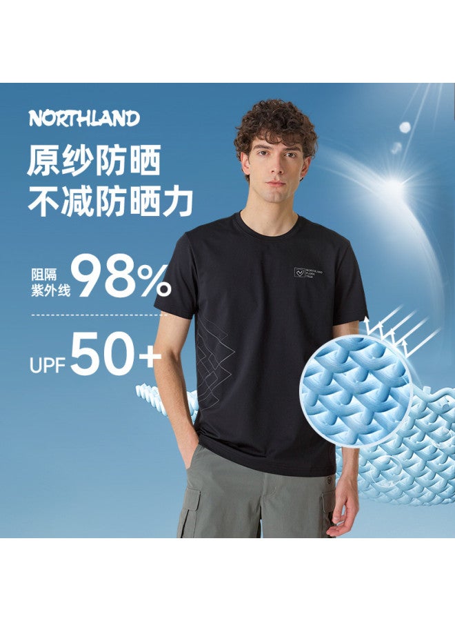 NorthLand تي شيرت رجالي بأكمام قصيرة وياقة دائرية ملابس رياضية سريعة الجفاف شيانغشي - Image 3