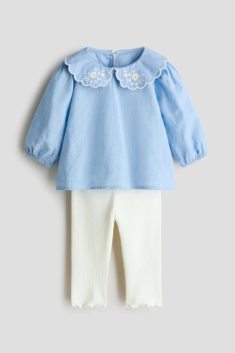 اتش اند ام طقم مكون من بلوزة ولغينغز - عبوة من قطعتين