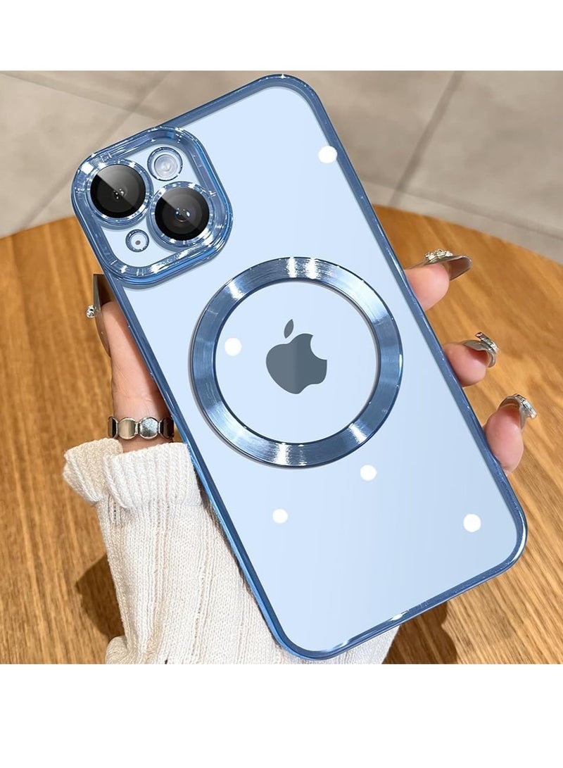 ELTRAZONE iPhone 15 Case with Integrated Camera Lens Protection [TOP N56 Magnets] [Military Grade Drop Protection] for Magsafe Women Men iPhone 15 Cover Case 6.1" Blue - Image 1