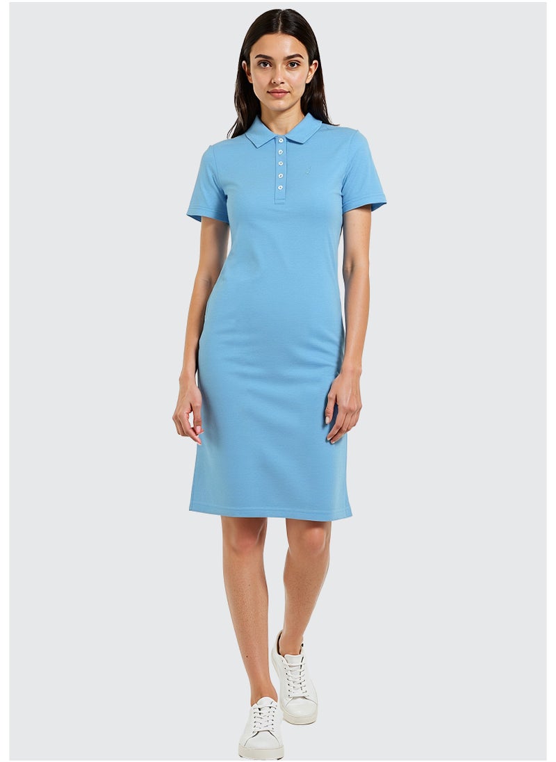 NAUTICA Short Sleeve Premium Cotton Knee Length Dress  - Image 1