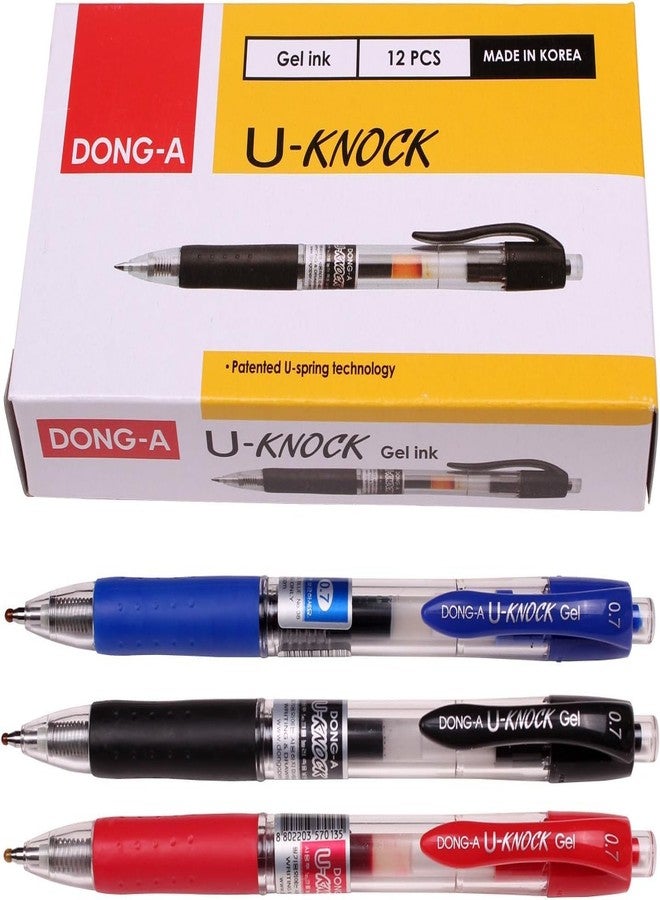 Dong-A U-Knock Retractable Gel 0.7mm (Pack of 12) (Blue) - Image 3
