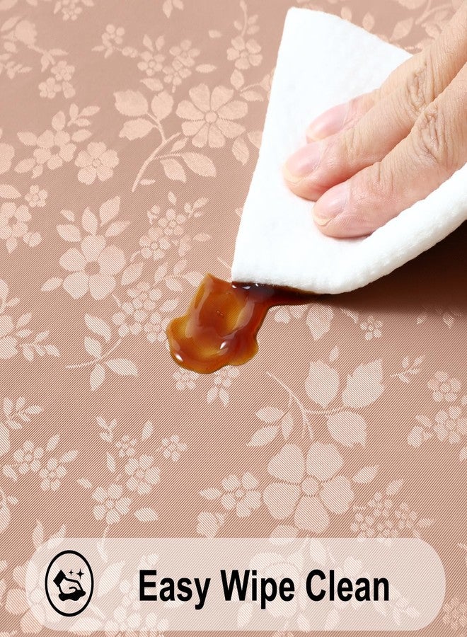 smiry مفرش طاولة مستطيل من سميري، مفارش طاولة من الفينيل المتين المقاوم للماء، غطاء طاولة قابل للمسح والغسل للمطبخ وغرفة الطعام (لون بيج، 60 بوصة × 102 بوصة) - Image 3